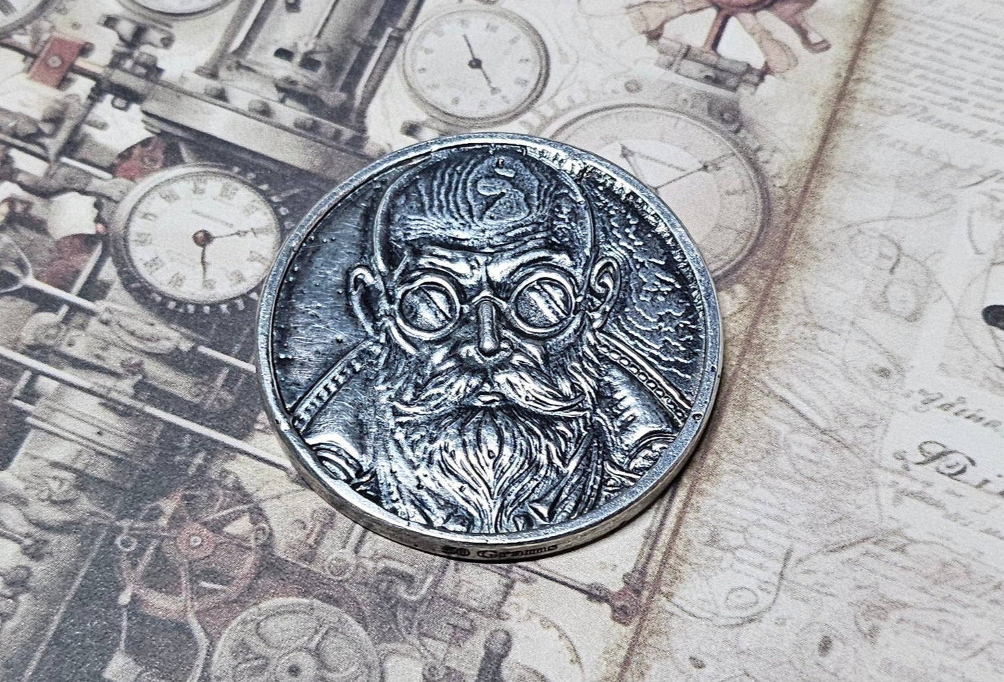 Steampunk Silver round