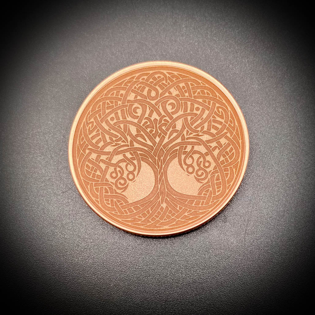 Andraste Goddess of victory 999 Copper 1 OZ Round