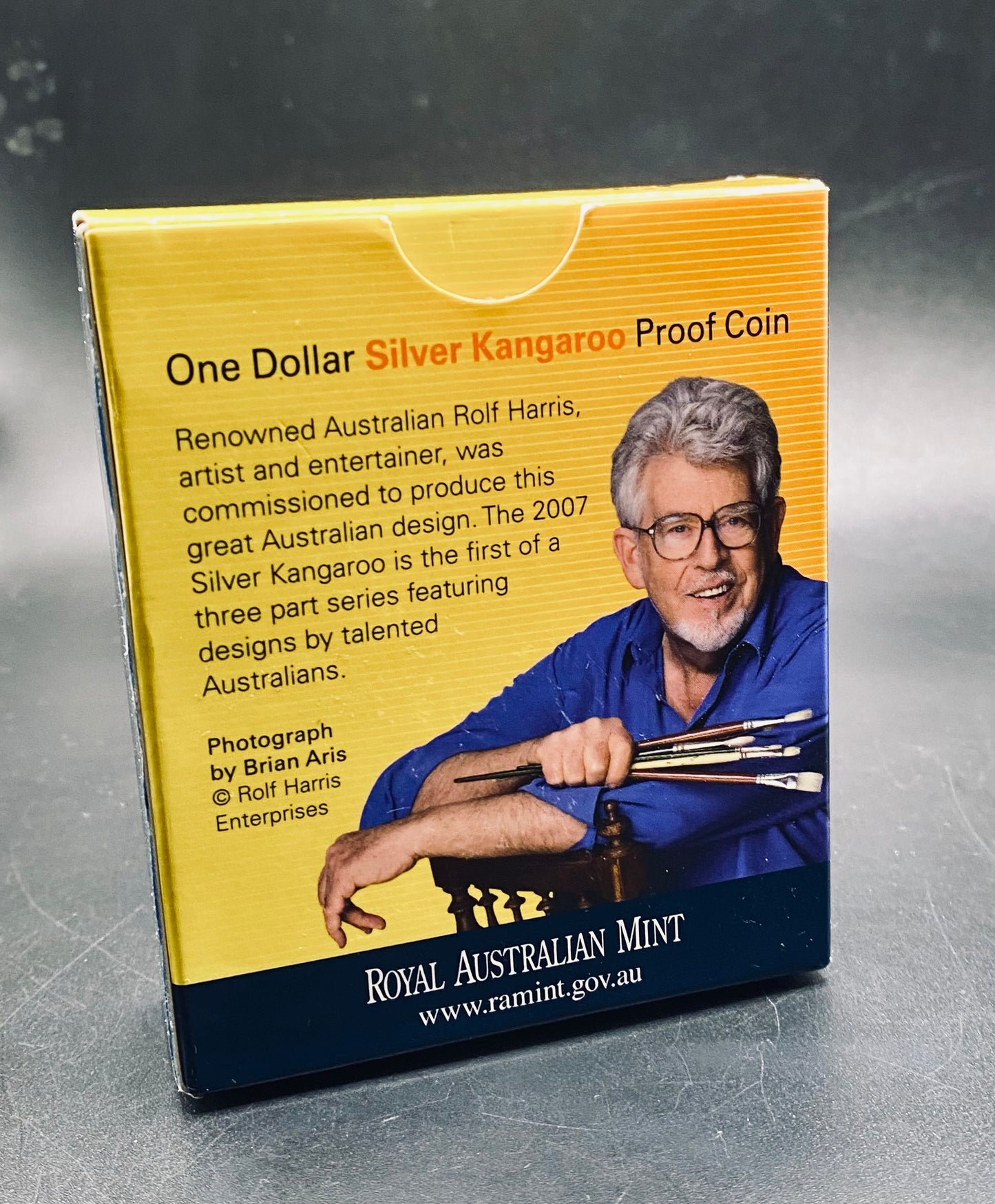 2007 Proof Silver Kangaroo Rolf Harris 1oz 999 Royal Australian Mint 1624 of 20000