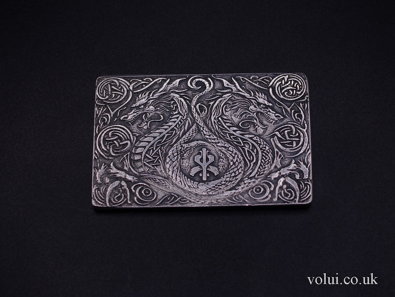 .999 Fine Silver Bullion Dragon Bar Volui Design