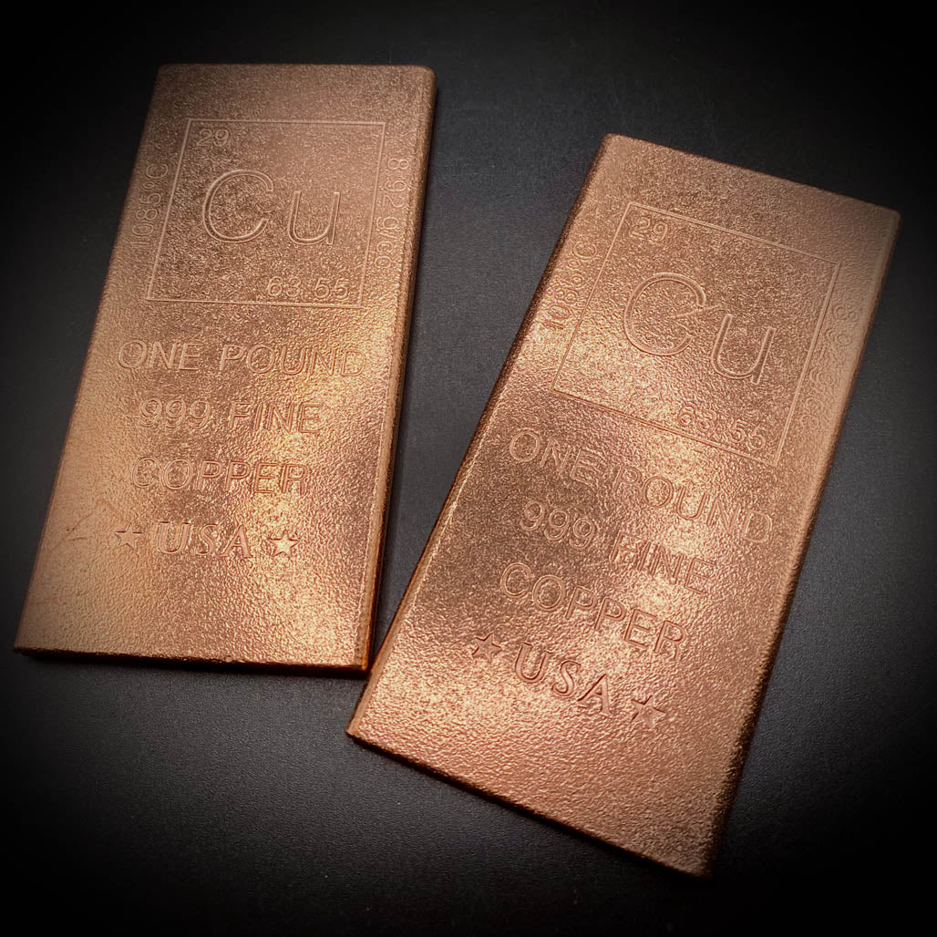 1LB (16 oz ) Copper Bar / Ingot 999 Fine Copper
