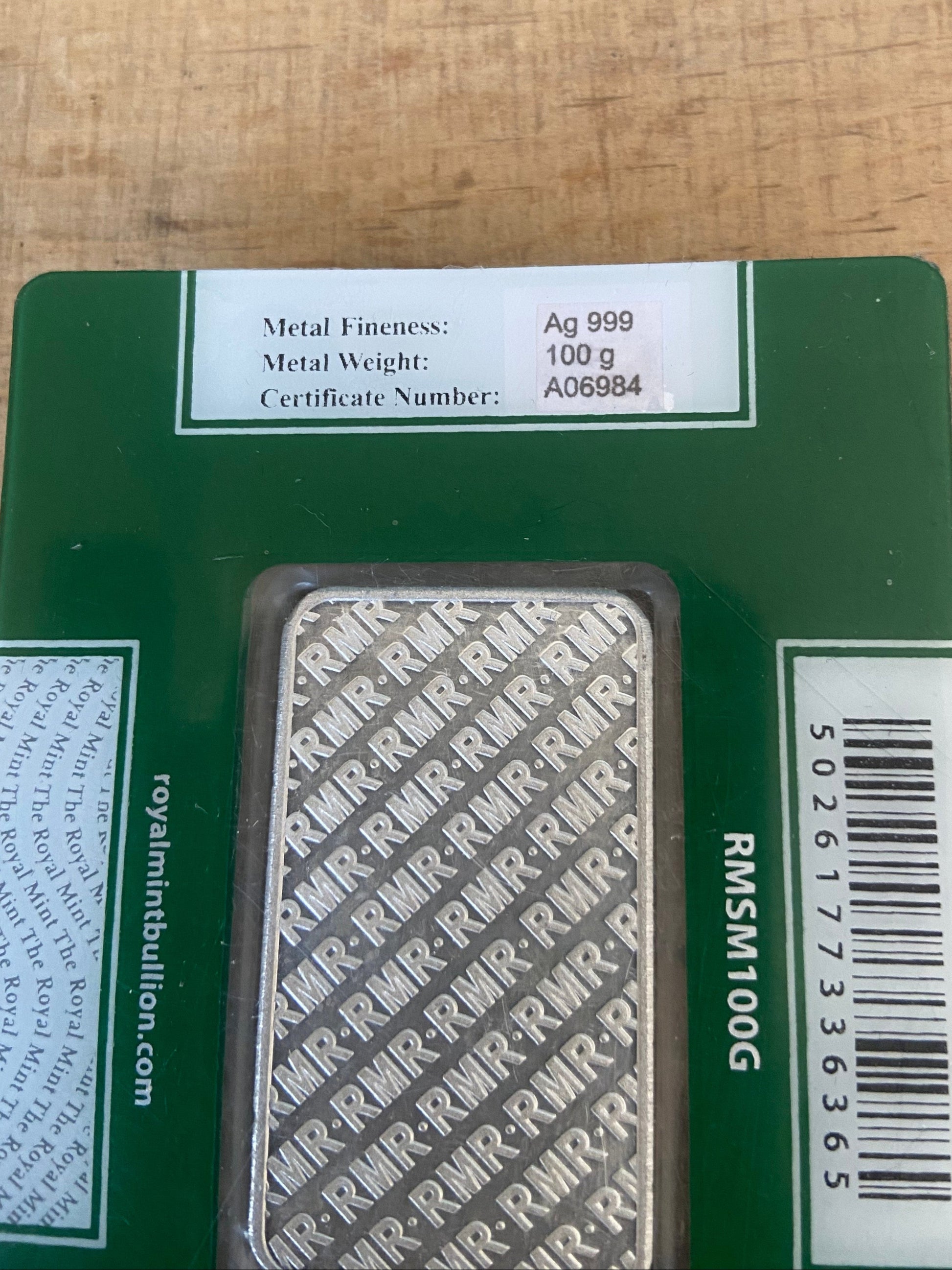 Royal Mint Silver Bullion Bar
