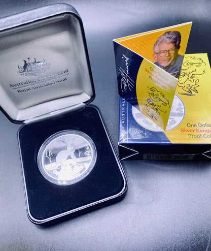 2007 Proof Silver Kangaroo Rolf Harris 1oz 999  Royal Australian Mint 1624 of 20000