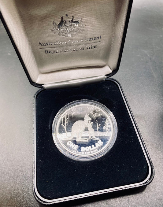2007 Proof Silver Kangaroo Rolf Harris 1oz 999  Royal Australian Mint 1624 of 20000