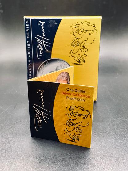 2007 Proof Silver Kangaroo Rolf Harris 1oz 999  Royal Australian Mint 1624 of 20000
