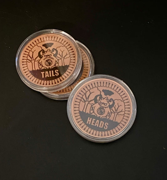 Heads or Tails Copper round