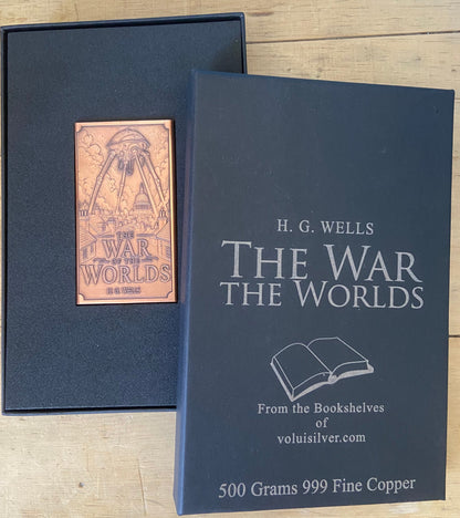 The War of the Worlds – From the Bookshelves of Volui – 500 Grams 999 Fine Copper Bar