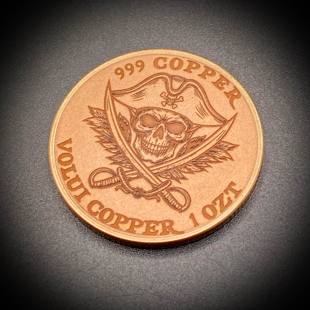 Pirate 999 Copper 1 OZ Round