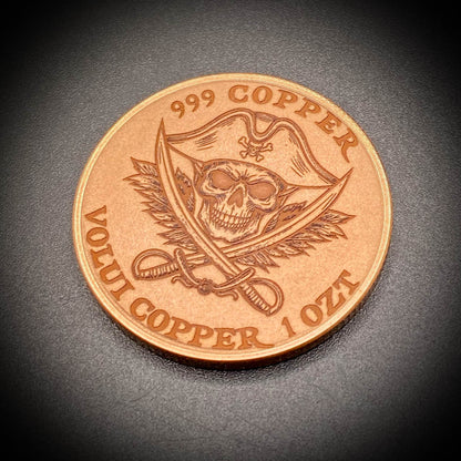 Pirate 999 Copper 1 OZ Round