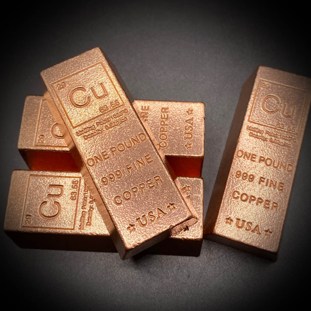 1LB  (16 oz ) Copper Bar / Ingot 999 Fine Copper