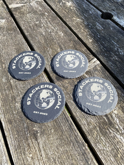 Stackers Social Slate Coasters - Whisky, Coffee, Tea Mat - Discord Collectable