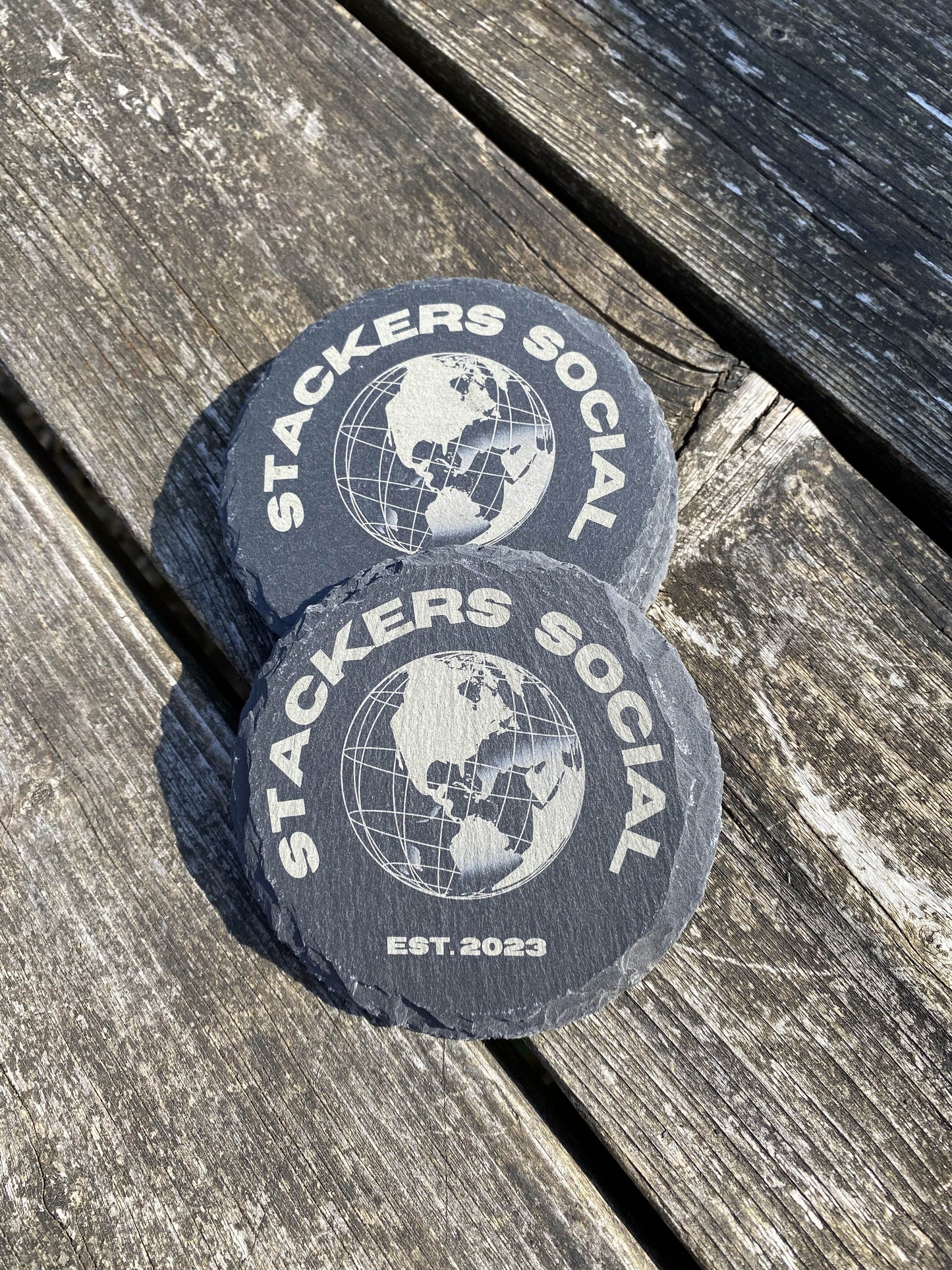 Stackers Social Slate Coasters - Whisky, Coffee, Tea Mat - Discord Collectable