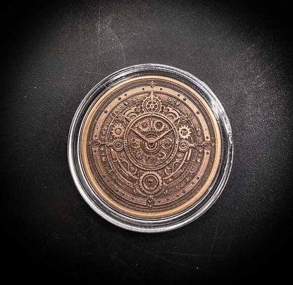 Steampunk Skull 999 Fine Copper Round