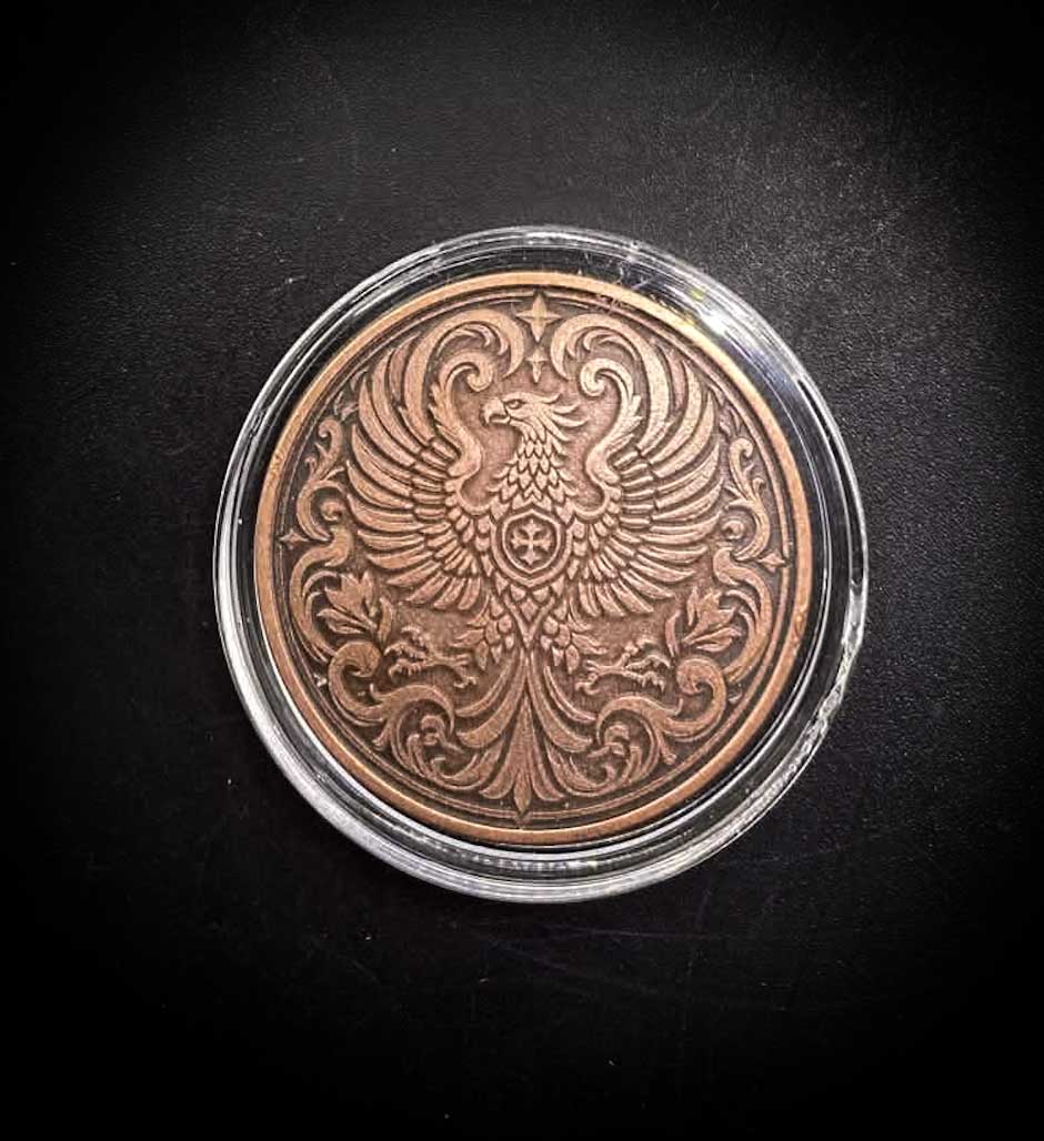 Gothic Griffin 999 Fine Copper Round