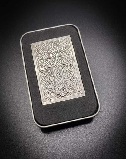 999 Fine Silver 41 Gram Celtic Cross Bullion Bar