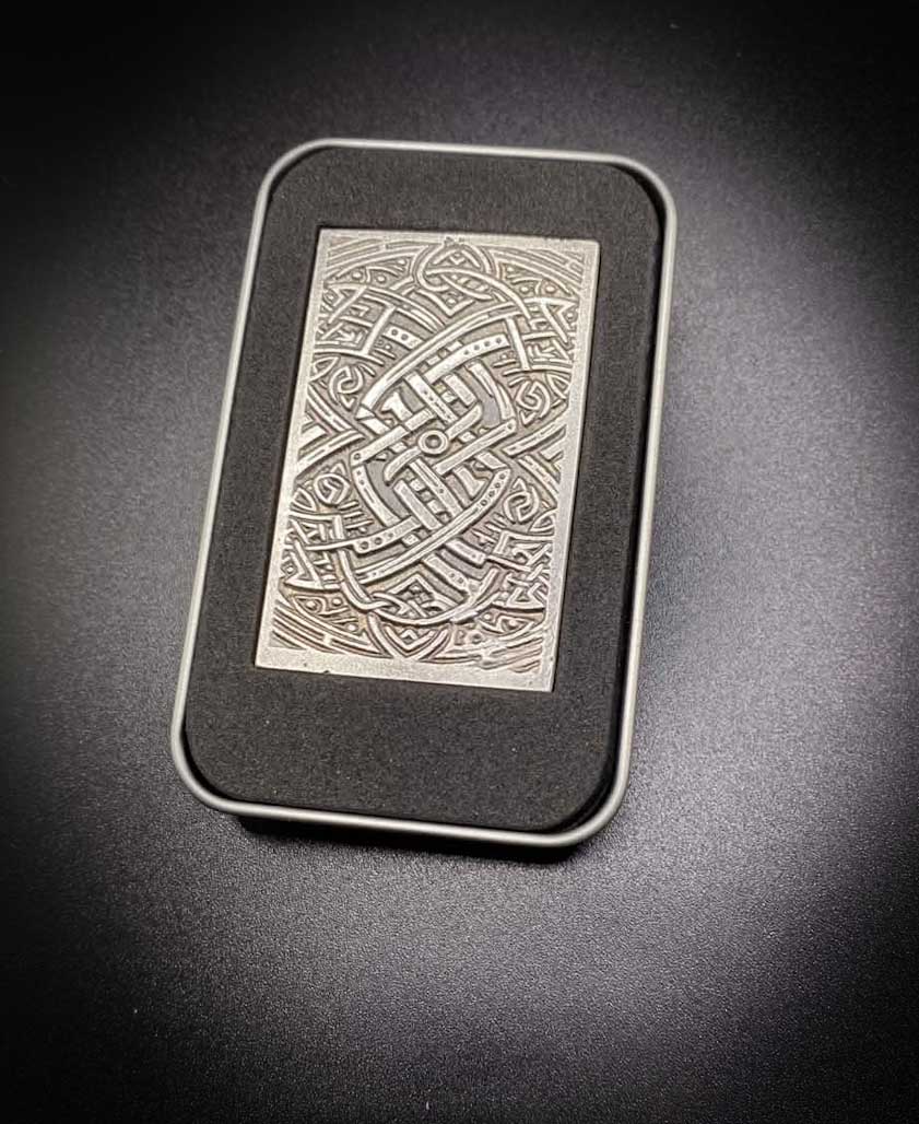 999 Fine Silver 41 Gram Celtic Cross Bullion Bar